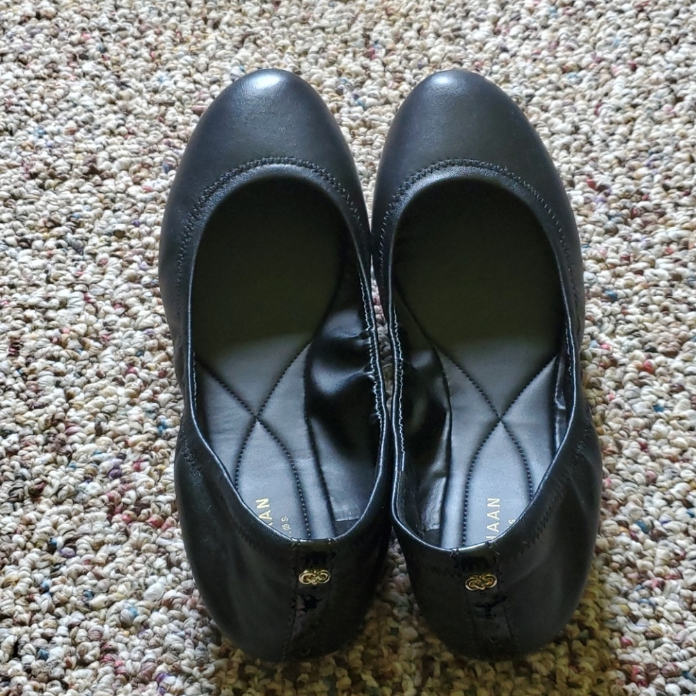 Cole Haan Black Leather Flats